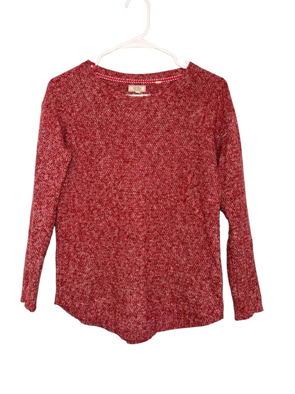 FatFace Women's Open Knit Pullover Sweater Long Sleeve Green Size 2